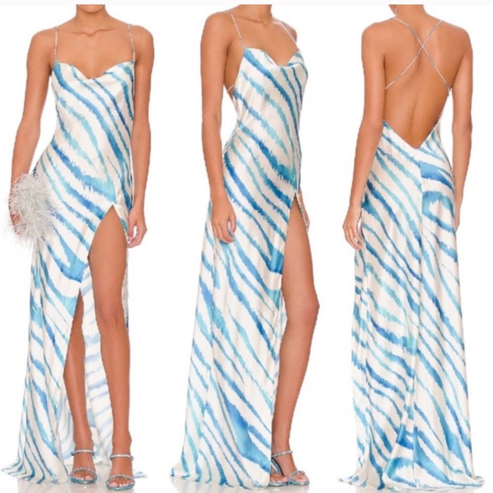 RETROFÊTE Amika printed silk-blend maxi dress